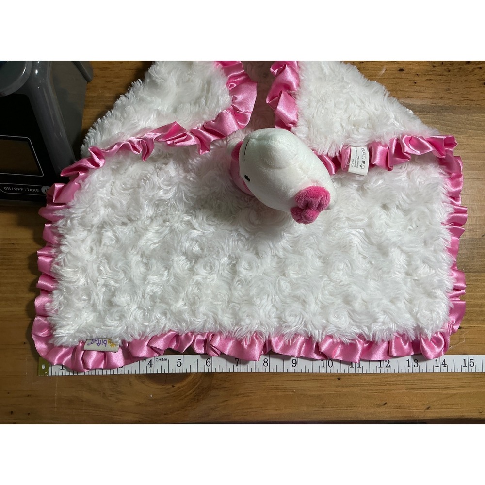Hallmark itty bittys Hello Kitty Baby Lovey Security Blanket Pink White KDD1142 - Picture 10 of 11